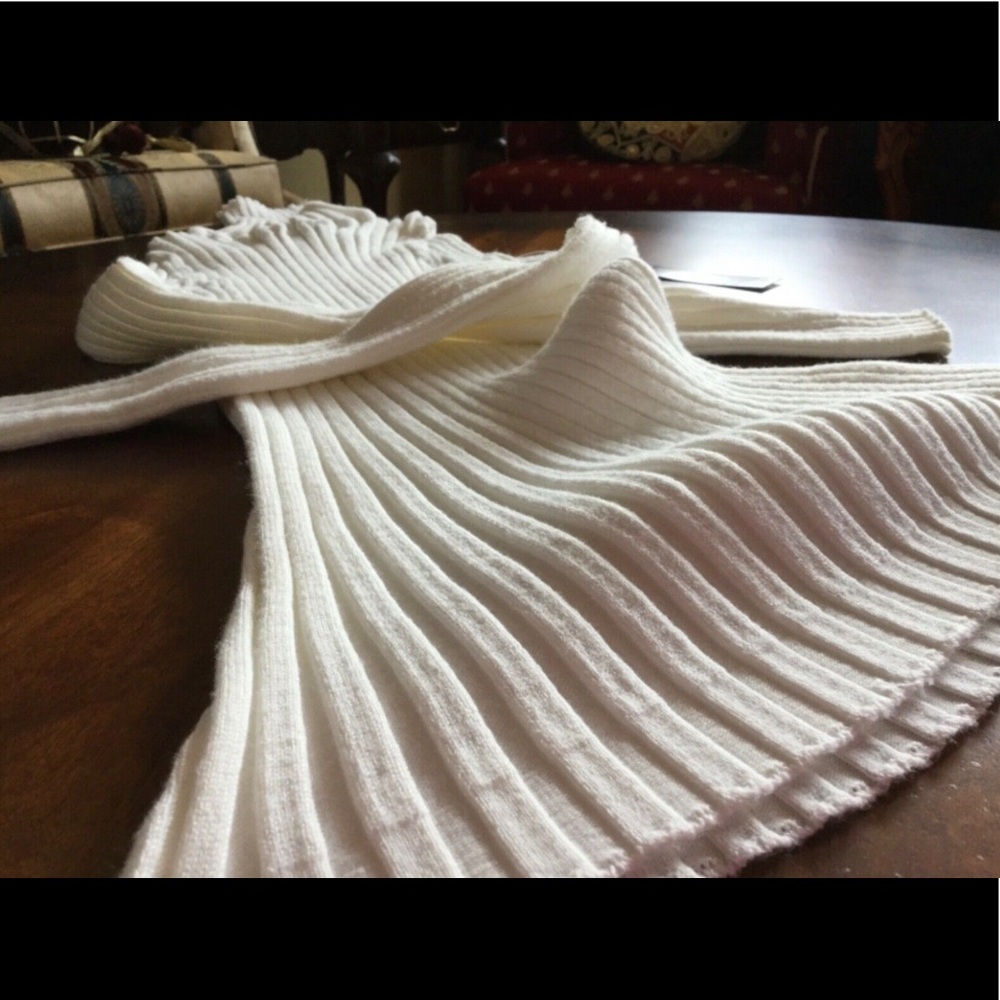 Sarah Johnson WIDE RIBBED TURTLENECK SWEATER IVORY S